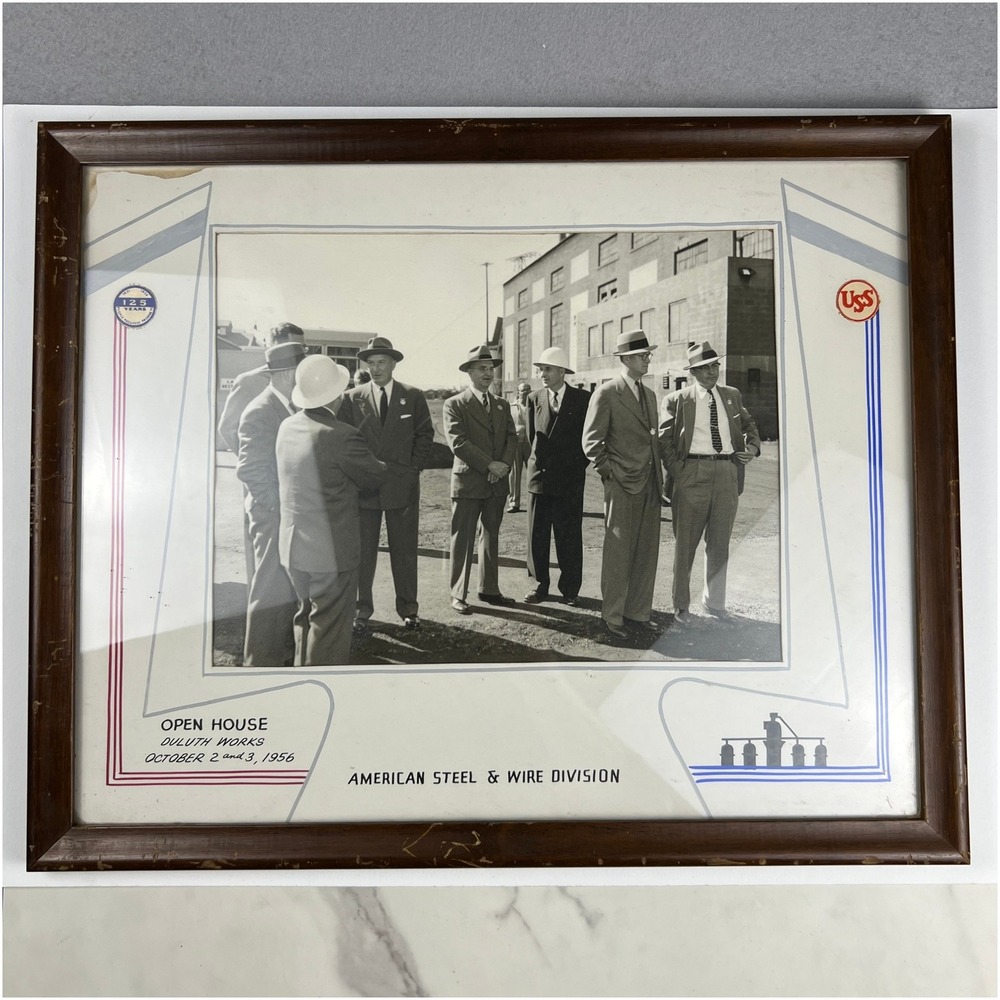 VTG USS American Steel & Wire Duluth Works MN Open House 1956 Framed Photo Print